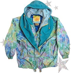 Vintage 90s 'In Full Flower' Donna Franca Puffer Ski Jacket